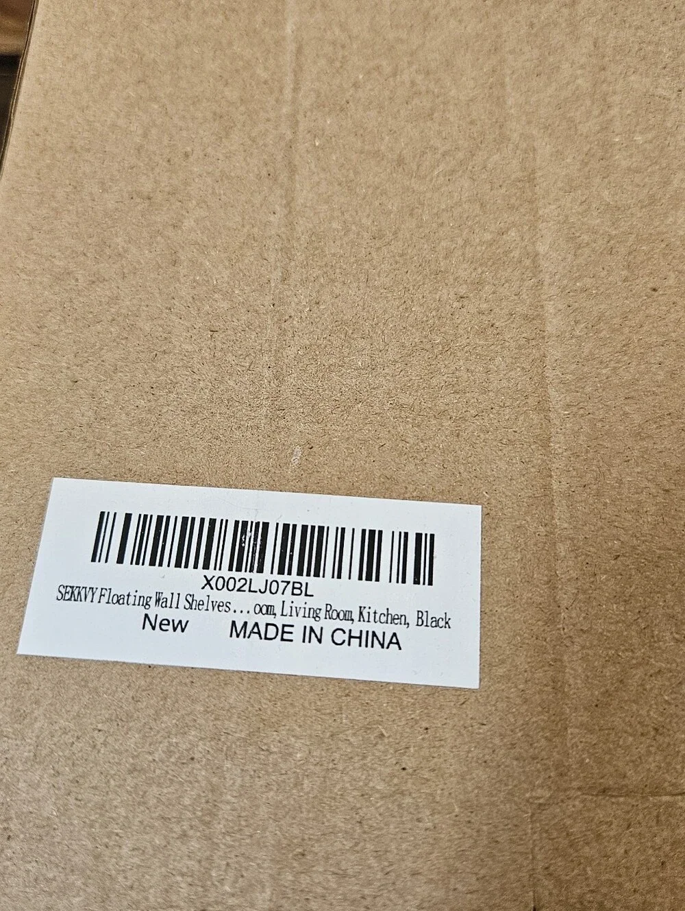 2 Black wood floating shelves nib picture ledge style, featuring a distinct fron